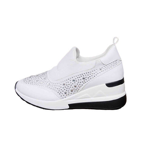 Damen Sportliche Sneakers mit funkelnden Strassdetails EB