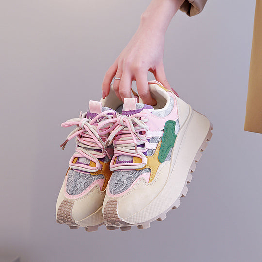 Damen trendige Sneakers mit einzigartigem Design und ergonomischer Dämpfung EB