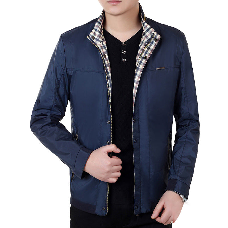 Herren Feldjacke mit Kontrast-Einsätzen und Brust-Reißverschlusstasche EB