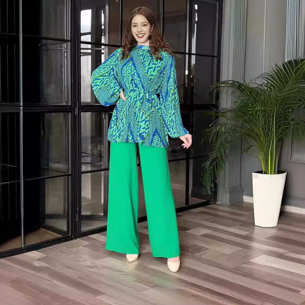 Damen Modischer Oversize-Blazer mit Gürtel EB