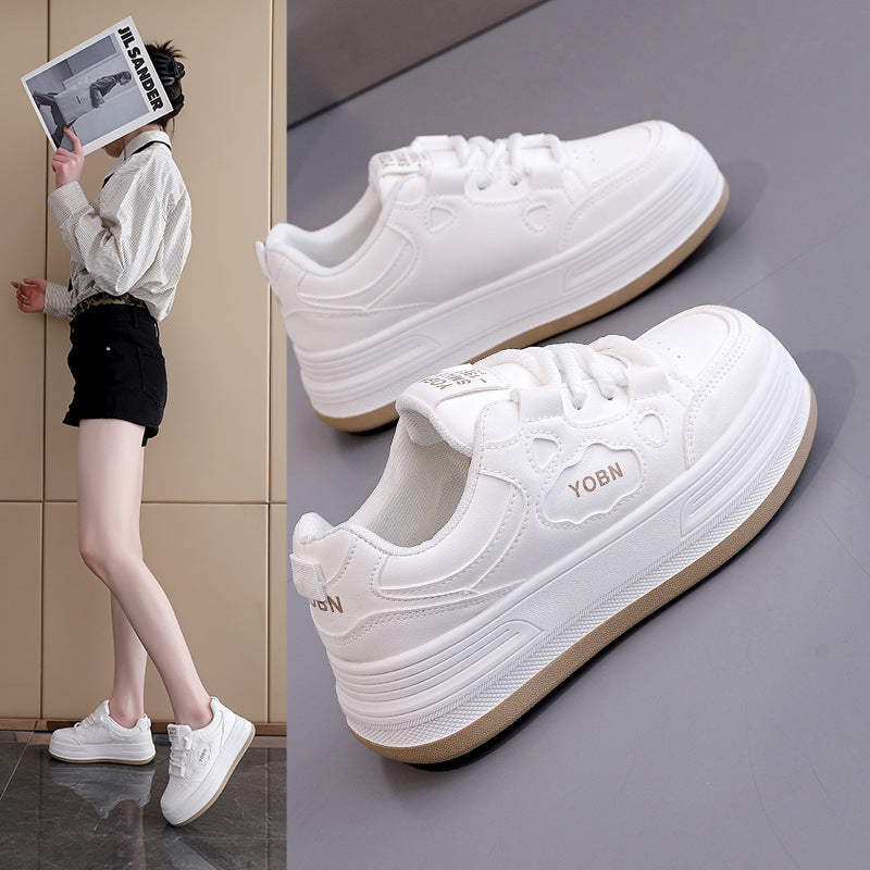 Damen Komfortable Sneaker mit dicker Laufsohle und modischem Design EB