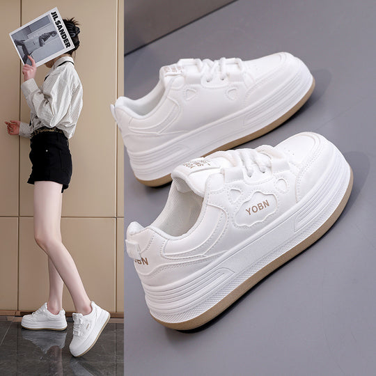 Damen Komfortable Sneaker mit dicker Laufsohle und modischem Design EB