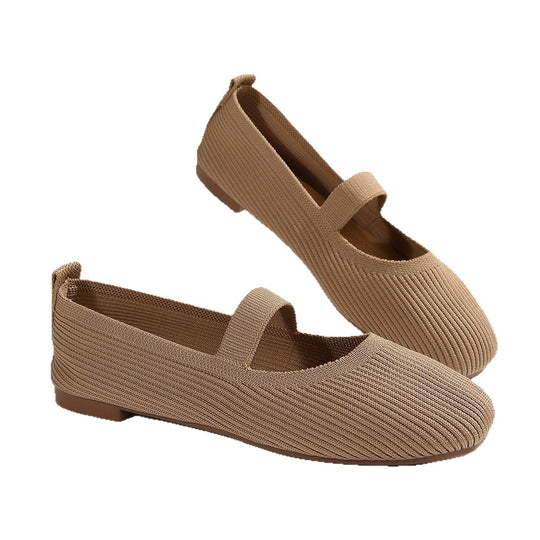 Damen Ballerinas mit Komfort-Sohle und elastischem Riemen EB