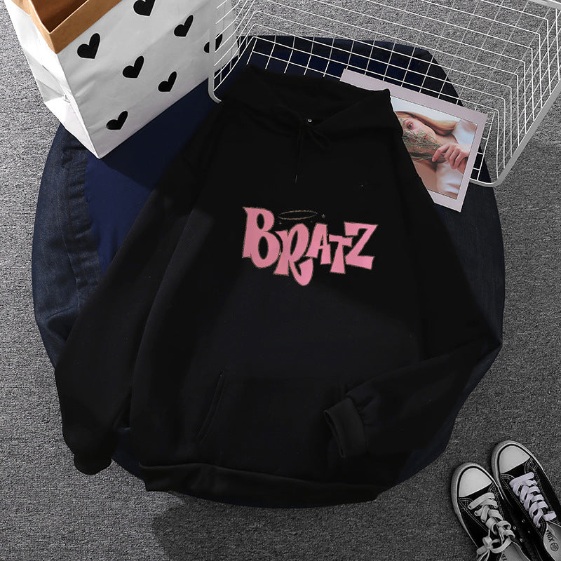 Damen nan lässiger Kapuzenpullover im Oversized-Schnitt mit Lettering-Grafik und Kängurutasche EB