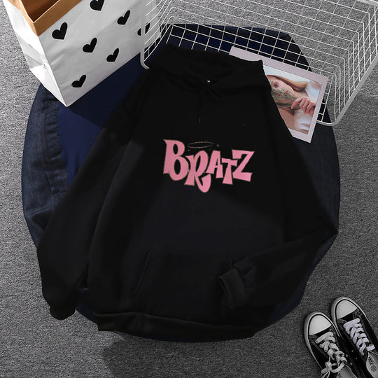 Damen nan lässiger Kapuzenpullover im Oversized-Schnitt mit Lettering-Grafik und Kängurutasche EB