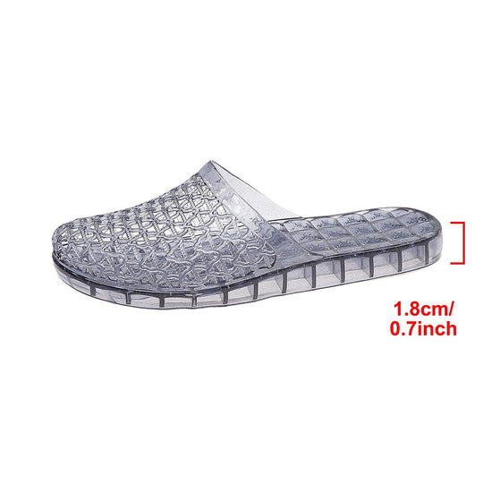 Damen Transparente Komfort-Clogs aus flexiblem Material EB