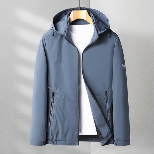 Herren Leichte Kapuzenjacke im urbanen Travel-Style mit Dreiviertelärmeln EB