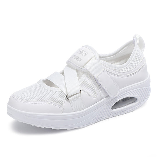 Damen Atmungsaktive Fitness-Sneaker mit elastischen Riemen und dämpfender Sohle EB