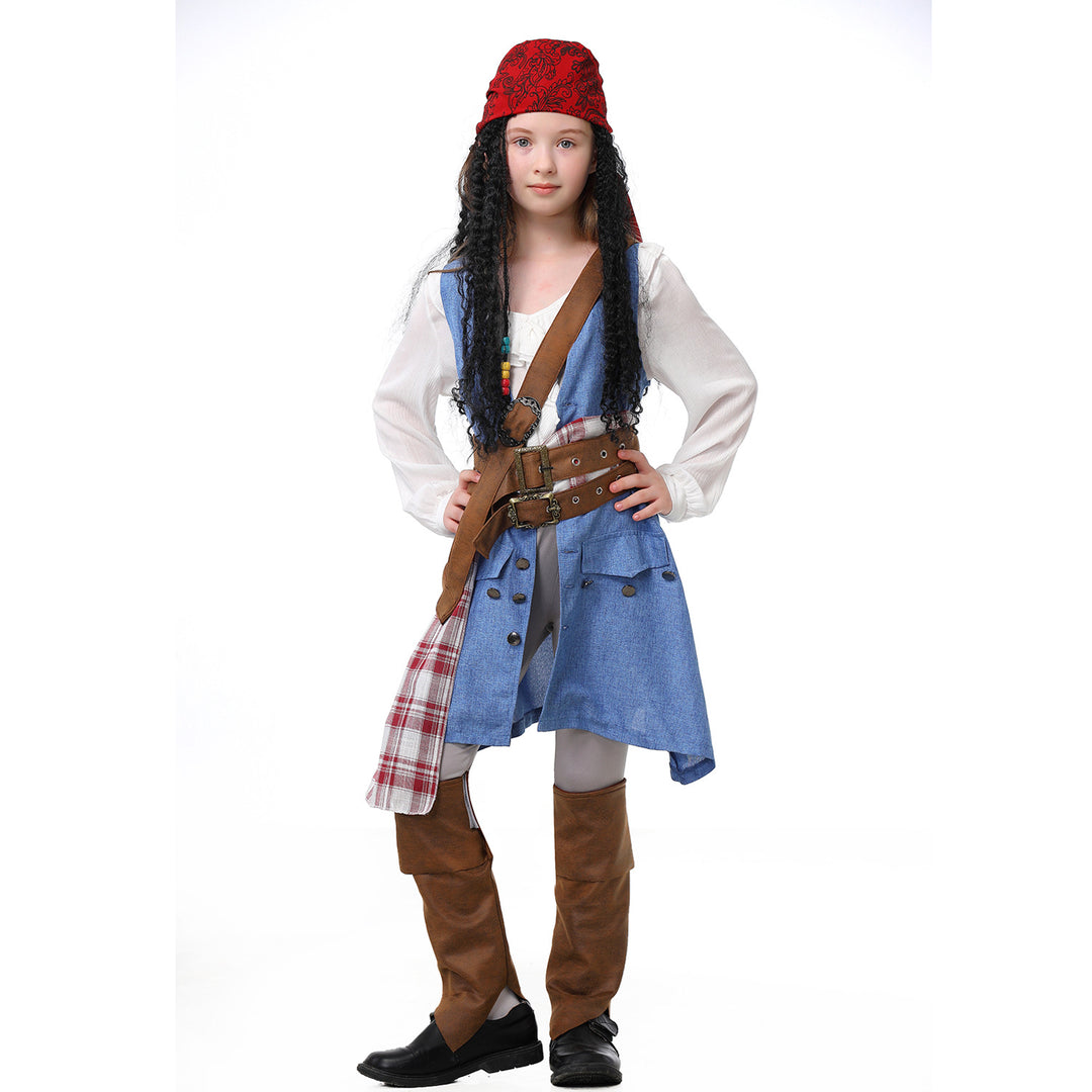 Jungen Piratenkostüm mit detailverliebtem Gehrock und Accessoires EB