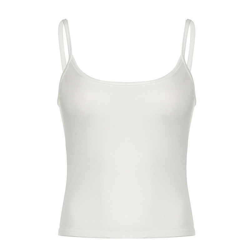 Damen Spaghetti-Trägertop aus feiner, atmungsaktiver Baumwolle EB