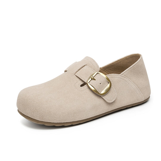 Damen Komfortable Clogs mit modischem Schnallen-Detail EB