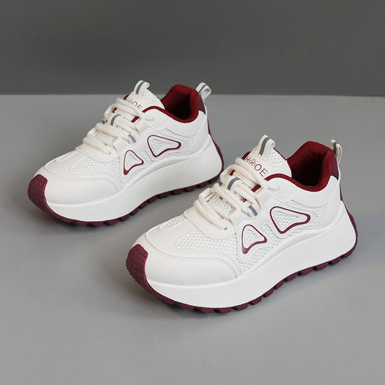 Damen Sportliche Sneakers mit atmungsaktiver Mesh-Oberfläche und stoßdämpfender Sohle EB