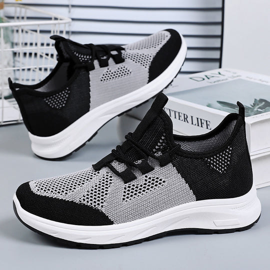 Damen atmungsaktive Laufschuhe mit elastischen Schnürsenkeln EB