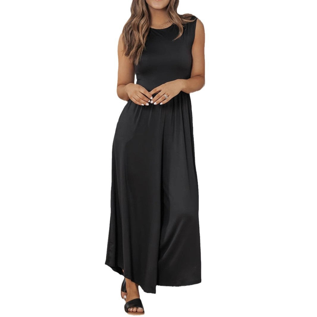 Damen Elegantes Maxikleid mit fließendem Schnitt EB