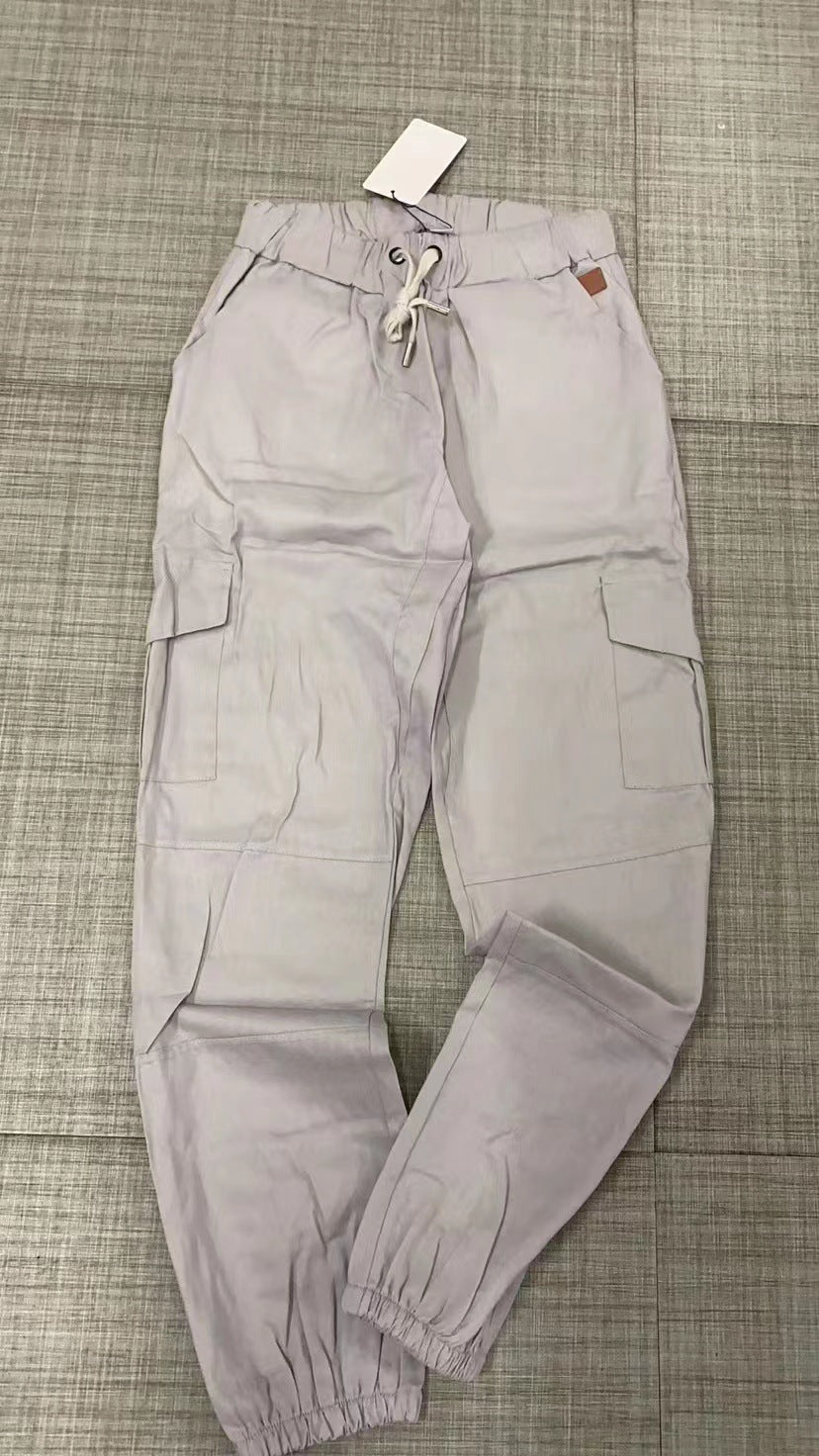 Herren nan taktische Cargo-Jogger mit Tunnelzug, elastischen Bündchen und Mehrfach-Taschen EB