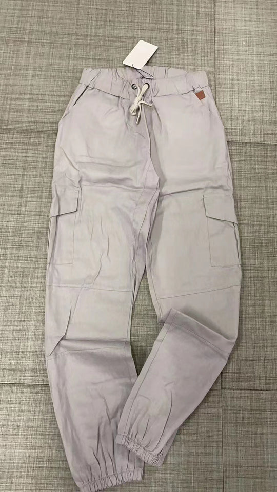 Herren nan taktische Cargo-Jogger mit Tunnelzug, elastischen Bündchen und Mehrfach-Taschen EB