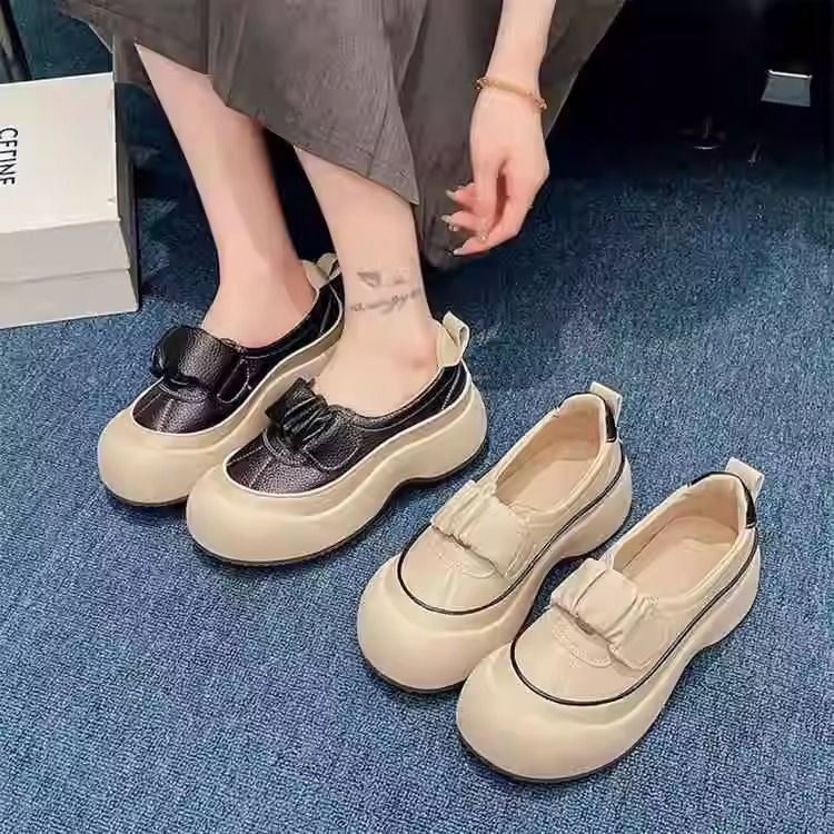 Damen modische Slipper mit extra dicker Sohle und verstellbarem Klettverschluss EB