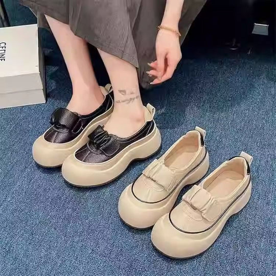 Damen modische Slipper mit extra dicker Sohle und verstellbarem Klettverschluss EB