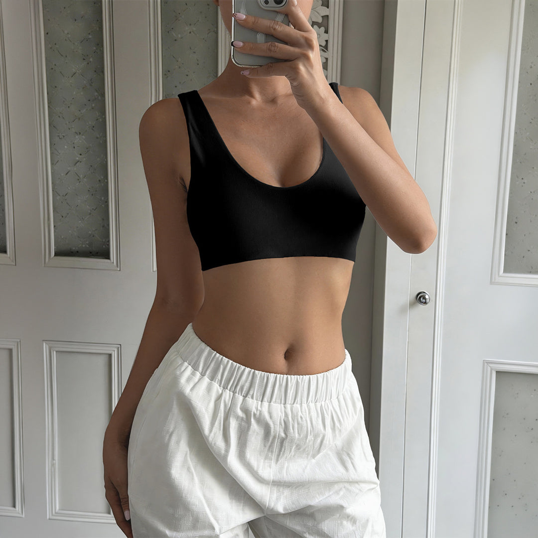 Damen Sport-Bustier mit bequemen breiten Trägern und elastischem Schnitt EB