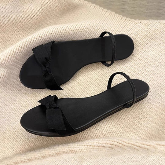 Damen Zehentrenner-Sandalen mit elegantem Knotendesign EB