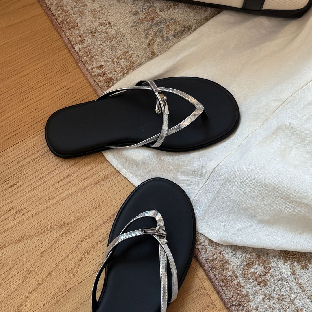 Damen Elegante Flip-Flops mit modischem Design und funkelndem Detail EB