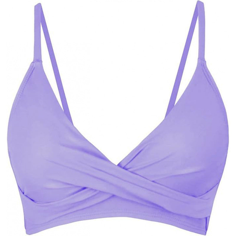Damen Sportliches Bikini-Oberteil mit Wickel-Design EB