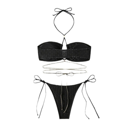 Damen Bandeau-Bikini mit raffiniertem Schnürdesign EB