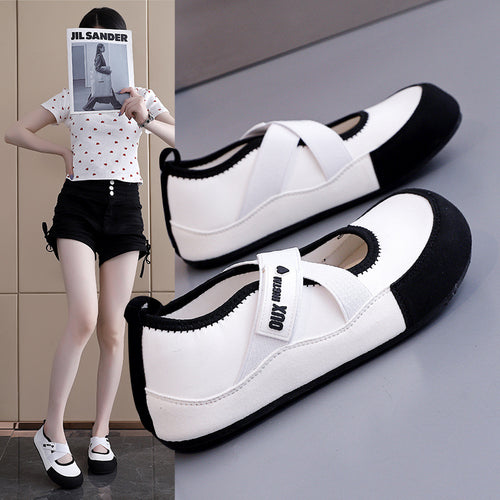 Damen Ballerinas mit Kreuzriemen und rutschfester Sohle EB