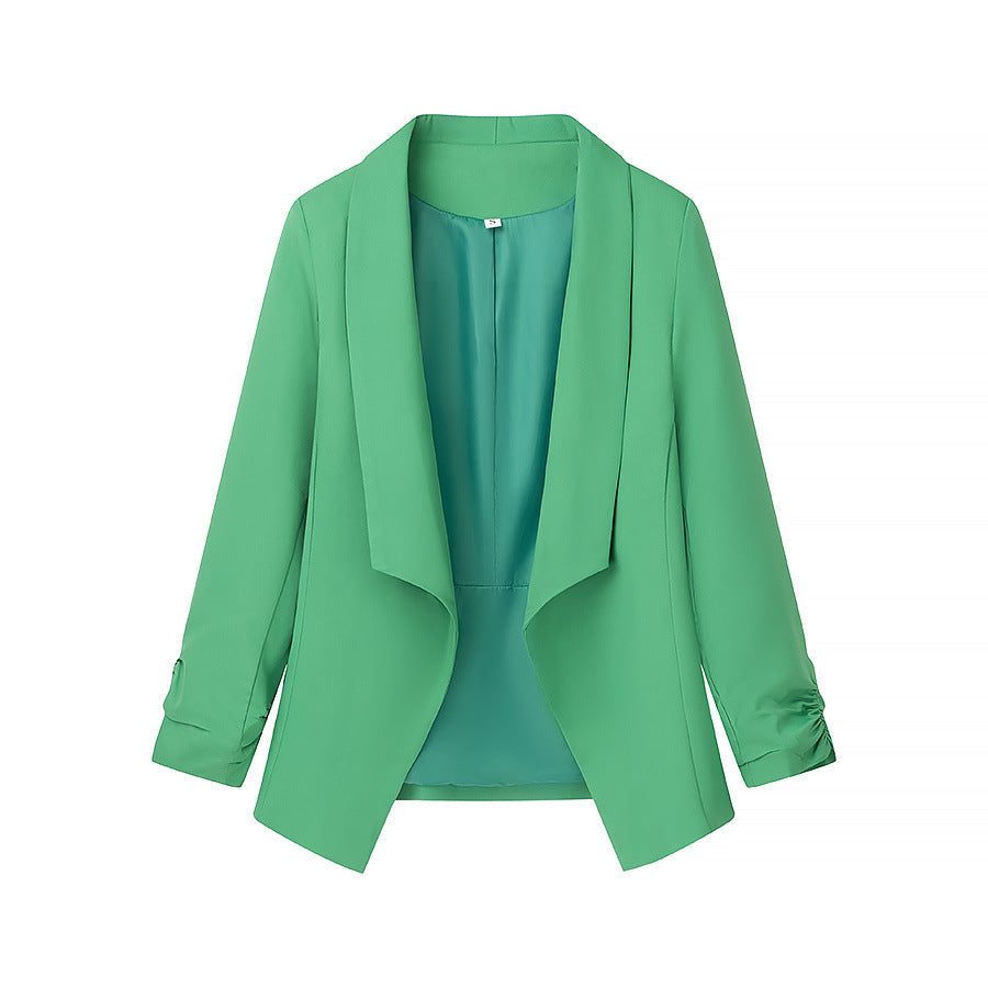 Damen elegante Blazerjacke mit lässigem Schnitt und modischem Revers EB
