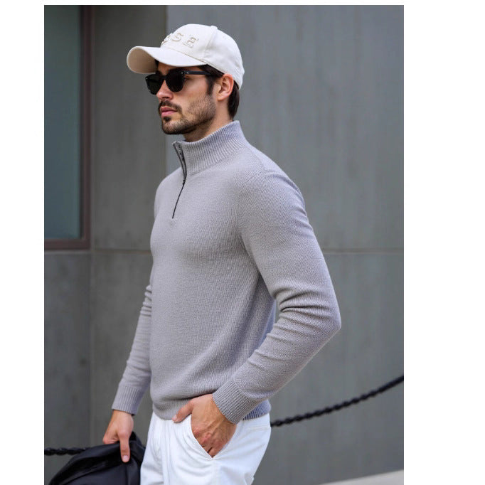 Herren Rollkragenpullover mit modernem Strukturdesign EB