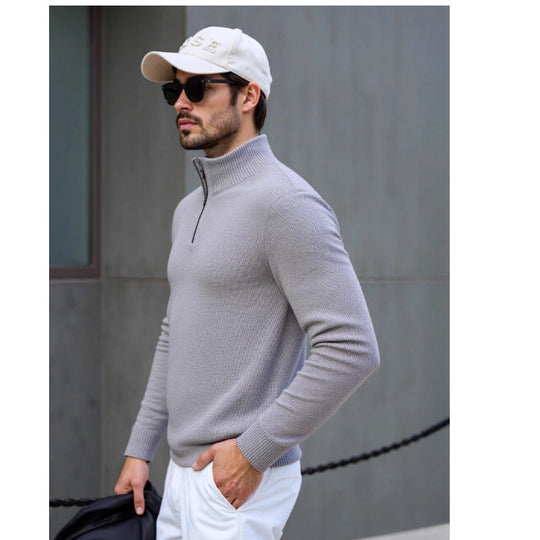 Herren Rollkragenpullover mit modernem Strukturdesign EB
