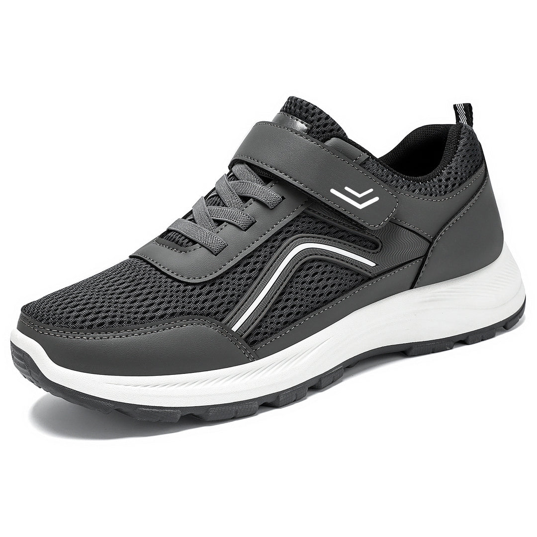 Damen Sportliche Sneaker mit elastischem Klettverschluss und atmungsaktivem Mesh-Obermaterial EB