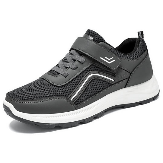 Damen Sportliche Sneaker mit elastischem Klettverschluss und atmungsaktivem Mesh-Obermaterial EB