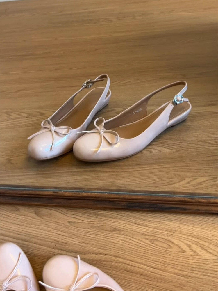 Damen Slingback-Ballerinas mit eleganten Schleifendetails EB