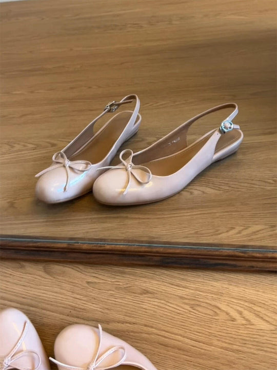 Damen Slingback-Ballerinas mit eleganten Schleifendetails EB