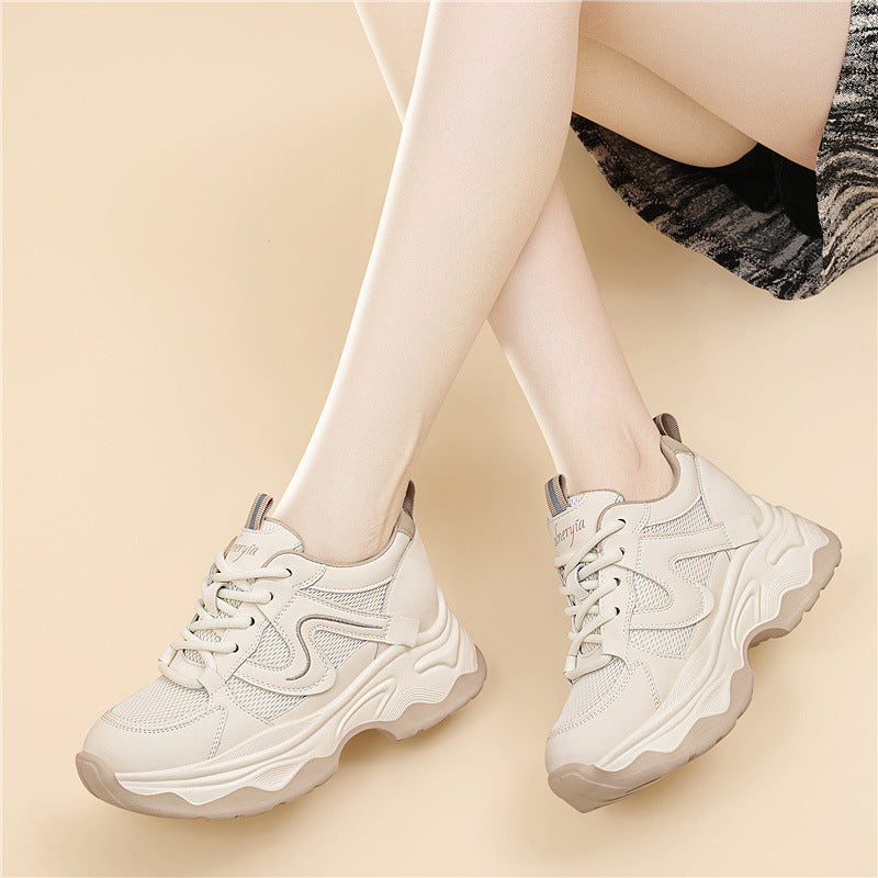 Damen Sportliche Chunky Sneaker mit atmungsaktivem Obermaterial und dämpfender Sohle EB