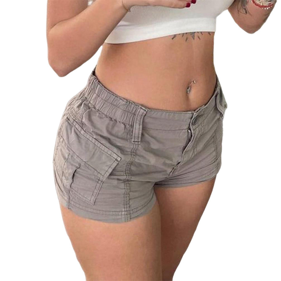 Damen Trendige Cargo-Shorts mit seitlichen Taschen EB