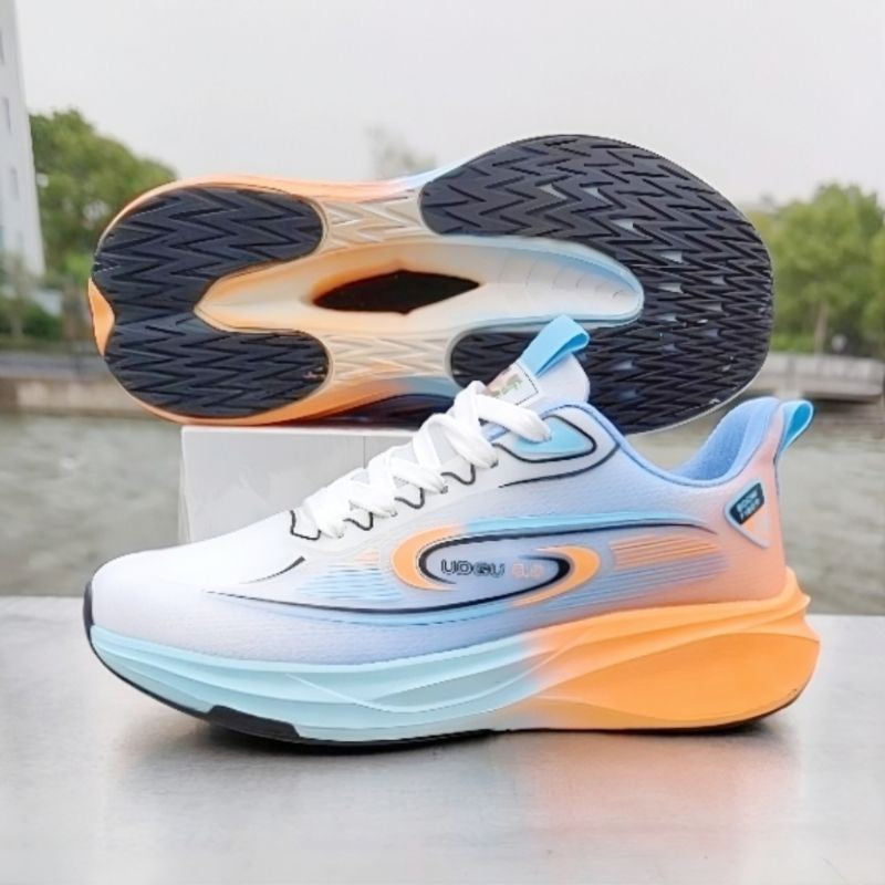 Damen Hochleistungs-Laufschuhe mit atmungsaktiver Mesh-Konstruktion und dämpfender Sohle EB