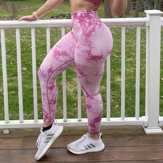 Damen Sportliche Hochgeschnittene Leggings EB