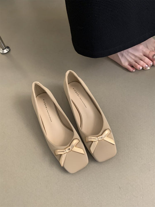 Damen Ballerinas mit dekorativem Schleifenakzent und bequemer Innensohle EB