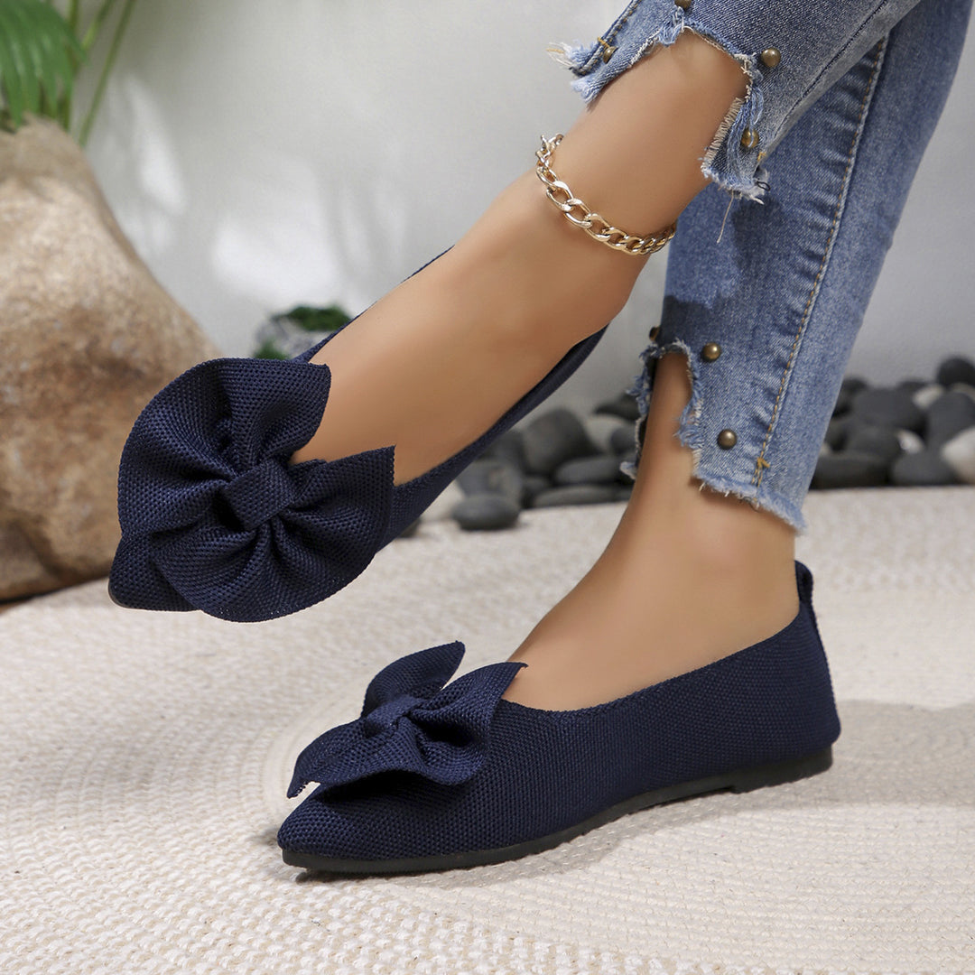 Damen Ballerinas mit dekorativem Schleifendetail und bequemem Fußbett EB