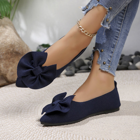 Damen Ballerinas mit dekorativem Schleifendetail und bequemem Fußbett EB