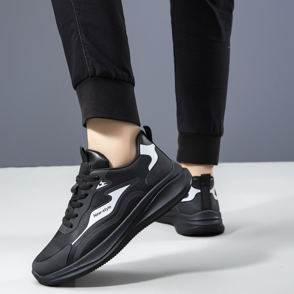 Damen Trendige Schnürsenkel Sneaker mit stoßdämpfender Sohle EB