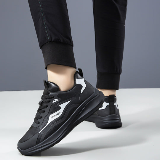 Damen Trendige Schnürsenkel Sneaker mit stoßdämpfender Sohle EB