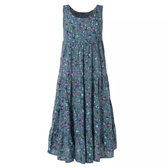 Damen Langes Freizeitkleid mit floralem Design EB