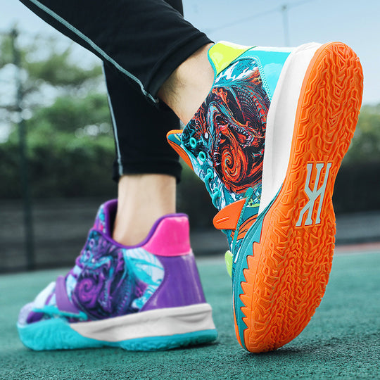 Damen Sportliche Basketball-Sneaker mit innovativem Print EB