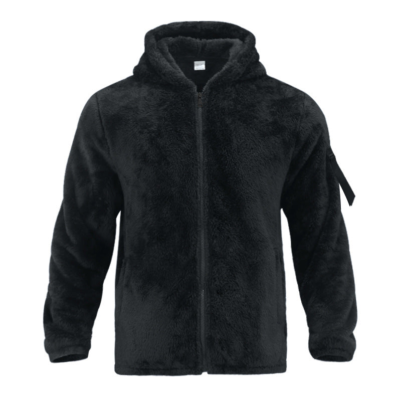 Herren Bequeme Fleecejacke mit hohem Kragen und praktischen Taschen EB