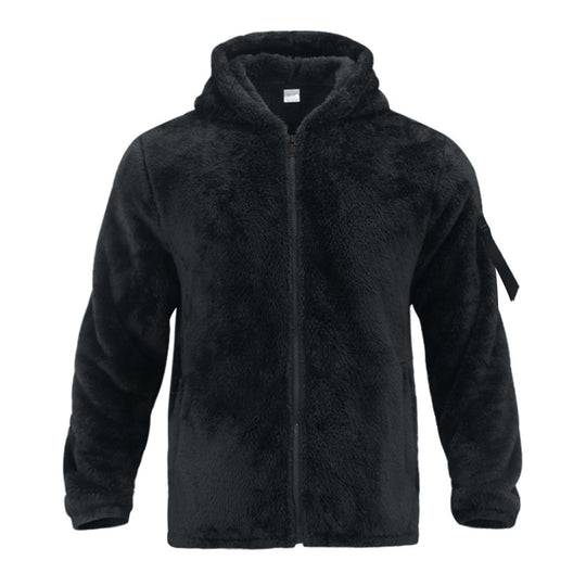 Herren Bequeme Fleecejacke mit hohem Kragen und praktischen Taschen EB