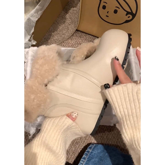 Damen Trendige Winterboots mit kuscheligem Innenfutter und stylischer Schnürung EB