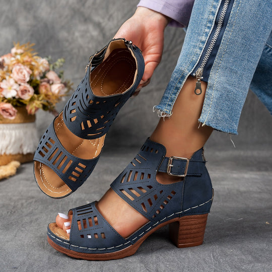 Damen Plateausandalen mit modischem Luftdurchlass EB